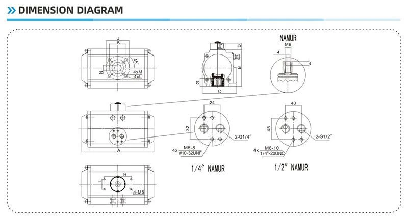 Double Acting Pneumatic Rotary Actuator