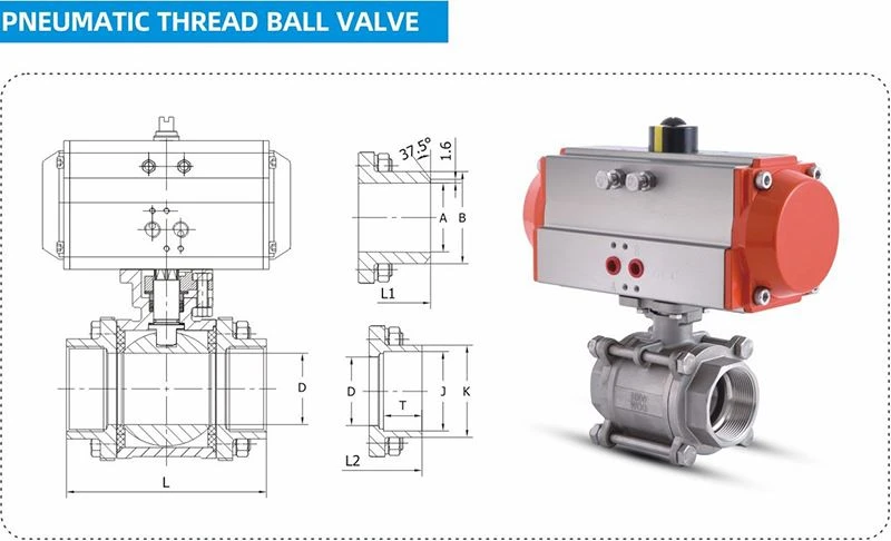PNEUMATIC THREAD BALL VALVE PNEUMATIC THREAD BALL VALVE