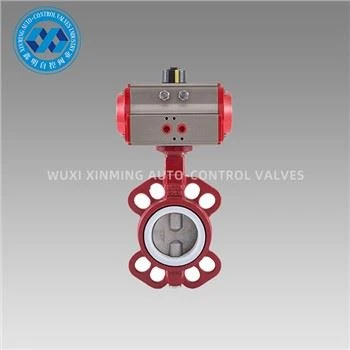 Penumatic Actuator วาล์วผีเสื้อเวเฟอร์เหล็กดัด