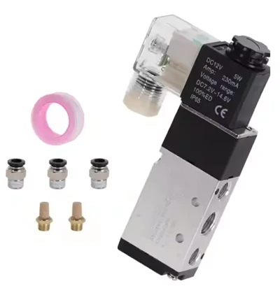 วาล์วโซลินอยด์นิวเมติก 5 ทาง 2- การควบคุมตำแหน่งอากาศ 12V 24V