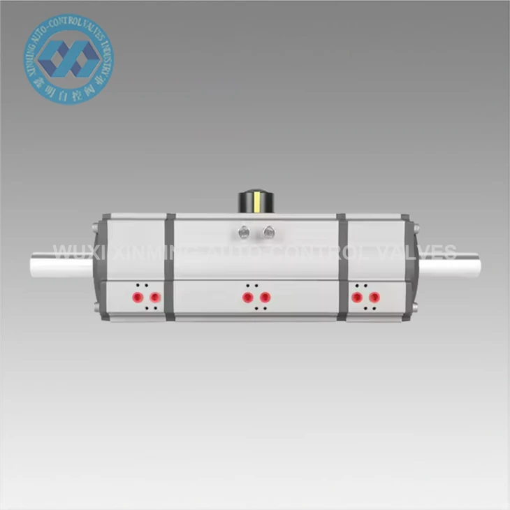 Three-position Rack And Pinion Design 0 45 90 180 Degree Rotary Double Acting Pneumatic Actuator